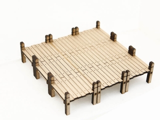 Mola a lávky, plošina 3x3